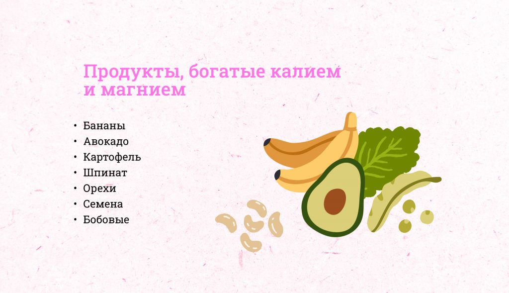 Продукты, богатые калием и магнием