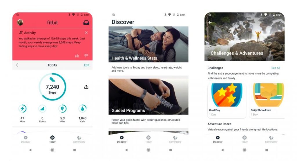Приложение Fitbit — трекер активности